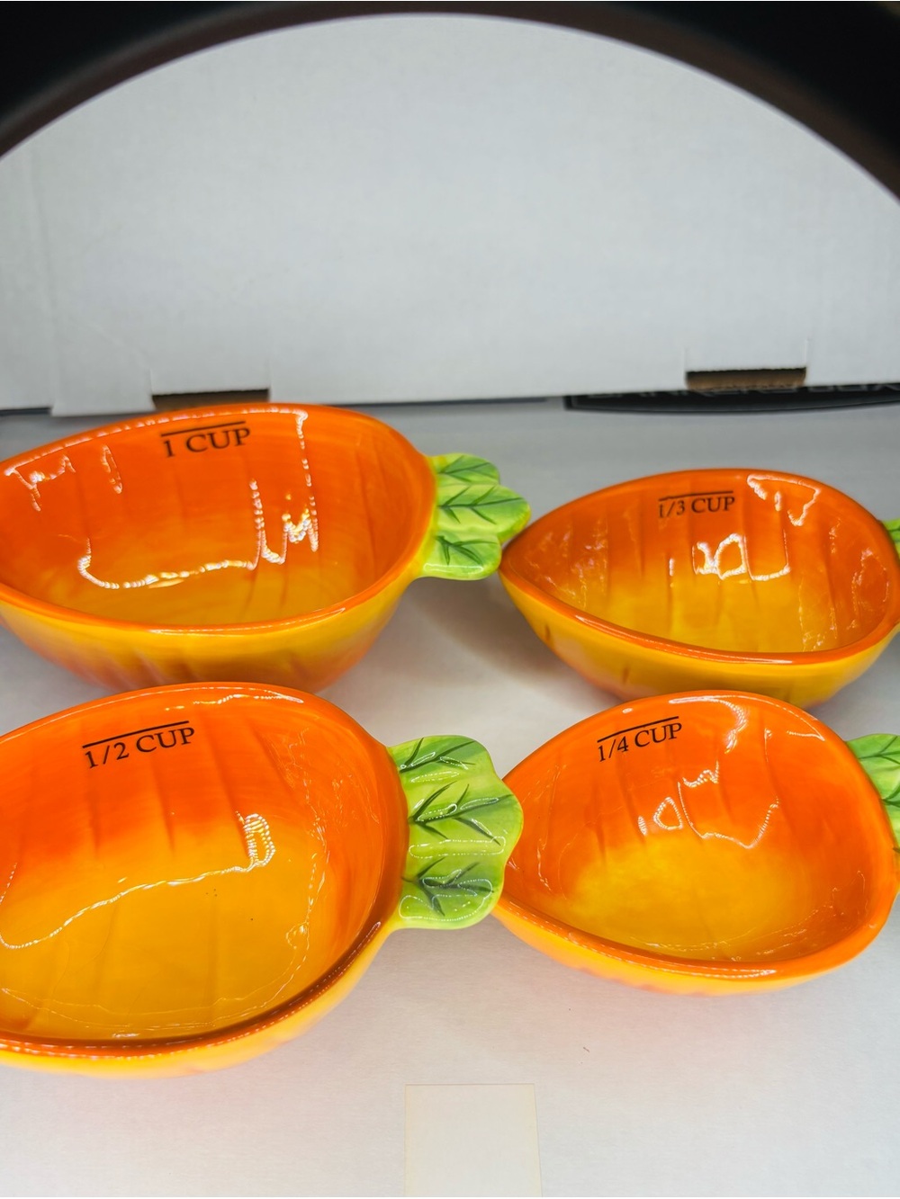 Ceramic Carrot-Shaped Measuring Cups - Picture 3 of 8